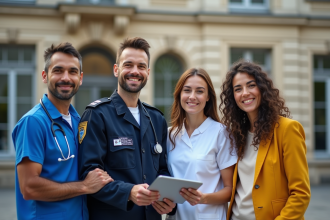 Groupe de professionnels des services publics en France
